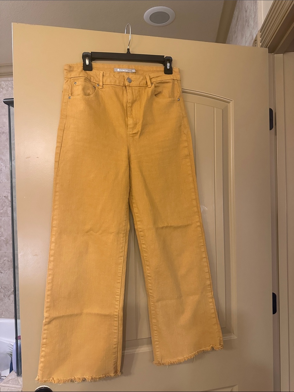 Tractr Mustard Wide-Leg Jeans